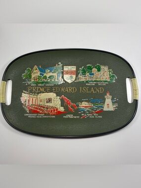 Mid Century Modern Prince Edward Island Souvenir Tray | Vintage Canadiana Decor